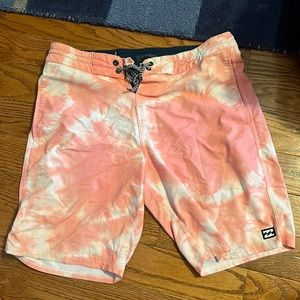 Pink, Orange, and Red Billabong Bathing Suite